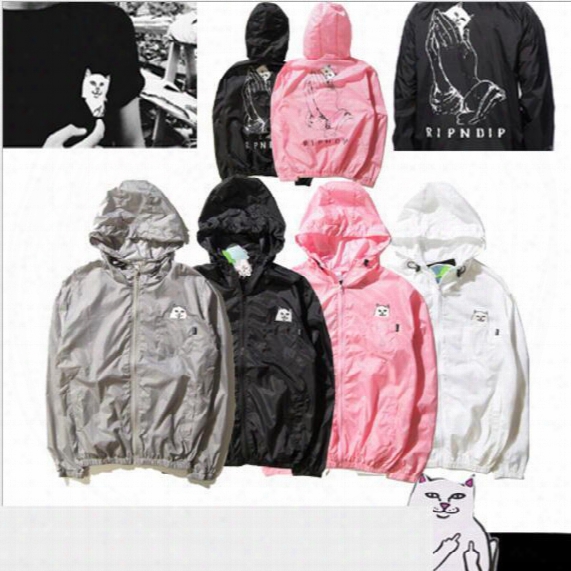 Ripndip Jacket Men Women Summer Spring Cartoon Cat Hip Hop Rip N Dip Ripndip Skateboard Windbreaker Sunscreen Softshell Sup Jackets