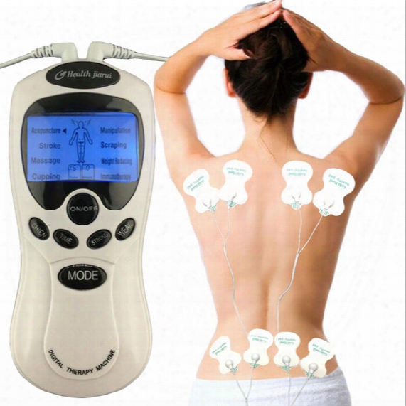 Tens Body Healthy Care Digital Meridian Therapy Massager Machine Slim Slimming Muscle Relax Fat Burner Pain New 2*4 Pads Massage