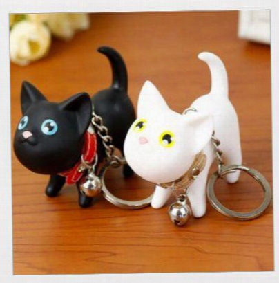 Valentine's Day/birthday/christmas/wedding Gifts Cute Cartoon Pussy Cat Doll Keychains Car Mobile Bag Pendants Fashion Lover/couple Keychain