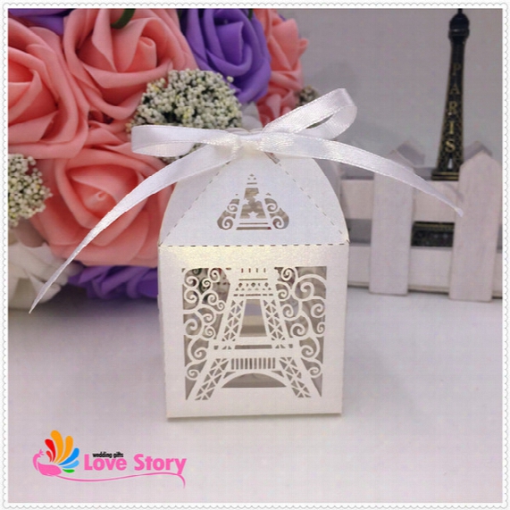 Wholesale-2015 New Eiffel Tower Wedding Favor Box,candy Box,party Decoration,gift Box,mcaarons Boxes