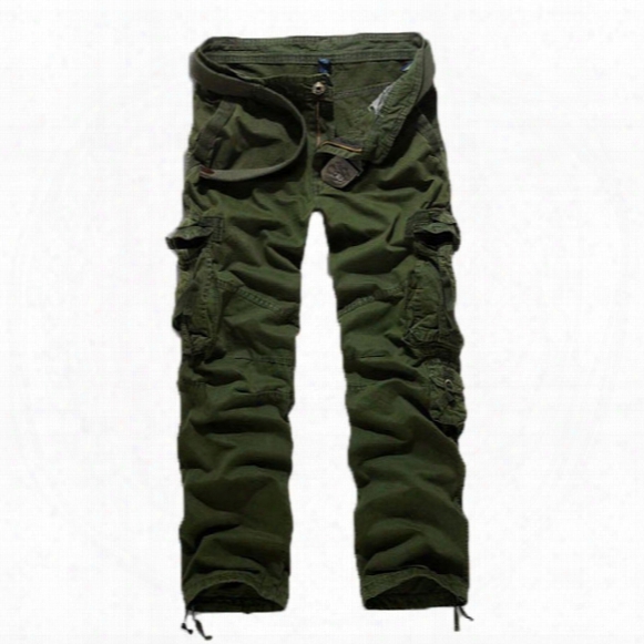 Wholesale- 2016 Leisure Mens Cargo Pants Men Camouflage Jogger Pants Men Trousers Sweatpants For Men Straight Sheer Mens Pants 75