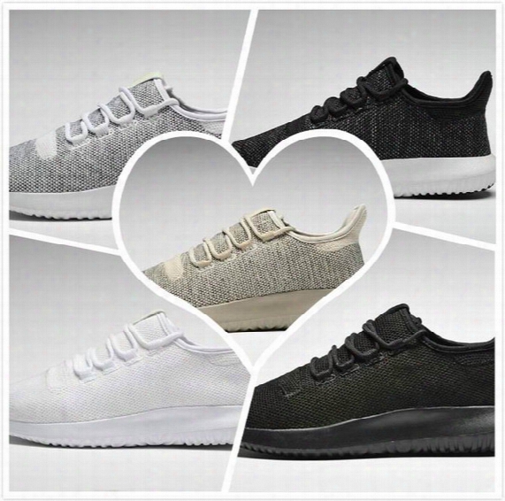Wholesale 2017 New Mens Womens Originals Tubular Shadow Knit Core Black White Cardboard Sneakers Running Shoes 350 Boost 3d Sneakers 5-10