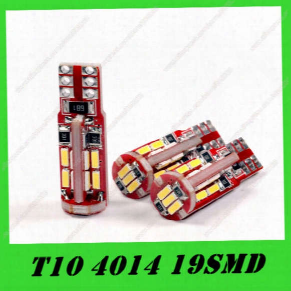 Wholesale- 20pcs T10 Canbus Led 194 168 192 19led Smd4014 Canbus Error Free Led Car Auto Marker Parking Clearance Light Bulb Lamp Dc12v