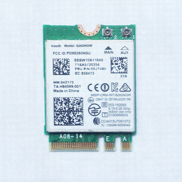 Wholesale- Int 8260 2x2ac+bt Pcie M.2 Wlan Card For Lenovo Thinkpad Y700-14isk Yoga 910 Series,fru 00jt480 Sw10a11646