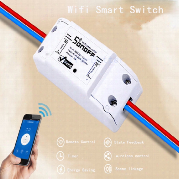 Wholesale-itead Sonoff Smart Home Remote Automation Module Timer Switch Wifi Wireless Smart Home Remote Control Via Ios Android Phones