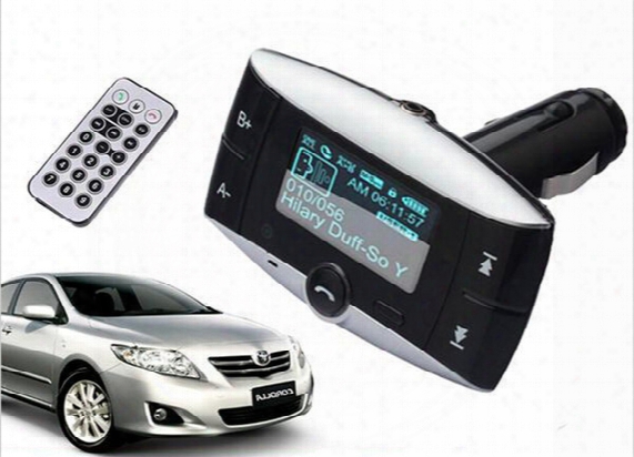 Wholesale-new Brand Multifunctional Lcd Bluetooth Car Kit Mp3 Player Fm Modulator Transmitter Universal Wireless Remote Control Hands Free
