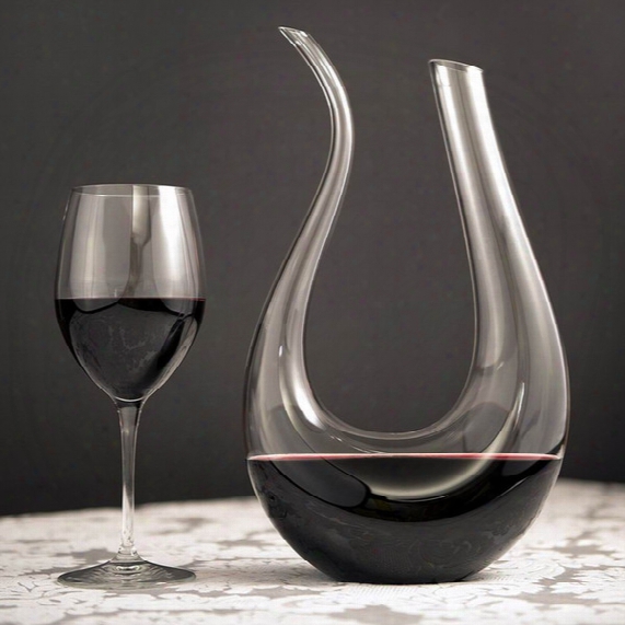 Wine Decanter U Shape Herp Carafe Wine Gifts Lead-free Crysatl Wine Accessories