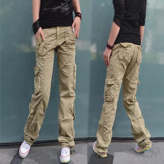 Women Clothing Fashion Women's Camouflage Army Fatigue Cargo Pants Girls Harem Hip Hop Dance Sweat Pants Baggy Trousers 9885