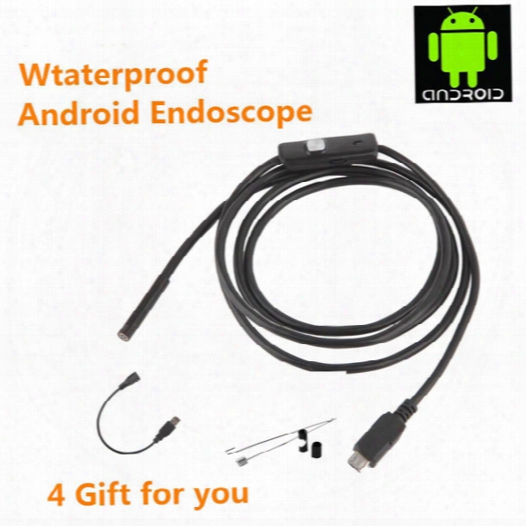 1m 2m 3.5m 3ft 6ft 10ft Endoscope Borescope Usb Android Inspection Camera Hd 6 Led 7mm Lens 720p Waterproof Car Endoscopio Tube Mini Camera
