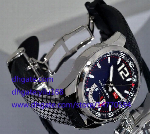 2016 Men Quality Miglia Xl Power Reserve Rubber Band Mens Automatic Watch Black Dial Men's Date Sport Wristwatch Men's Sport Wristwatches