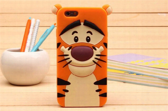 3d Tiger Cartoon Mobile Phone Cover Silicone Cell Phone Case Customize For 7 Plus J7 J5 J2