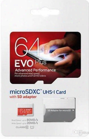 60 Pcs Evo Plus 32gb 64gb 128gb Class10 Uhs-1 Microsdhc Tf Sd Card For Android Powered Tablet Pc Digital Smartphones Up 80mb/s Evo+