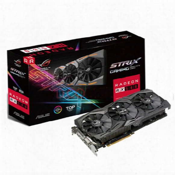 Asus Rog-strix-rx580-t8g-gaming 8gb Graphic Card 8000mhz 256bit Support Hdcp Pci Express 3.0 Rx 580 Pk Rx 570