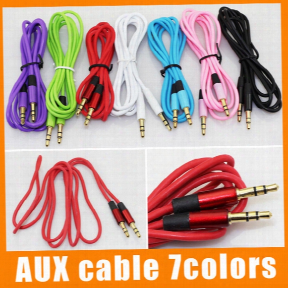 Aux Cable Auxiliary Cable 3.5mm Male To Male Audio Cable 1.2m Stereo Car Extension Cable For Digital Device 100pcs/up