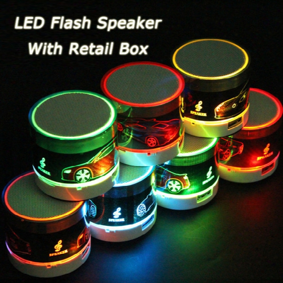 Bluetooth Speakers Wholesale Mini Speaker Led Colored Flash Portable Wireless Stereo Support Radio Tf Card Usb Bluetooth Speakers