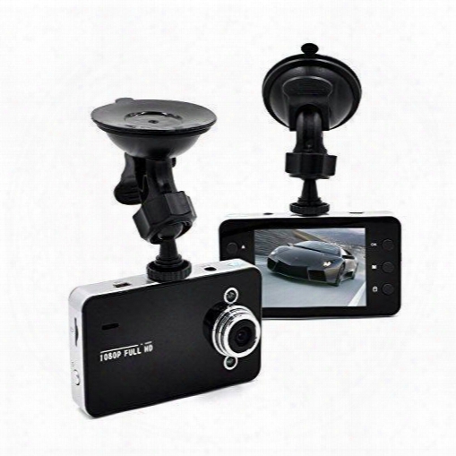 Car Dvr 2.4inch K6000 Full Hd Dash Cam Dashcam Led Night Recorder Camcorder Pz910 Parking Monitoring Motion Detection One Key Lock Cycle