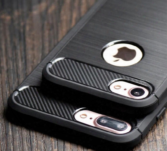 Carbon Fiber Brushed Soft Tpu Armor Case For Iphone X 8 10 7 Plus 6 6s Plus Galaxy S8 Plus Note 8 S7 Edge Cover