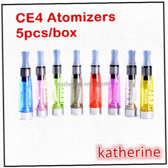 Ce4 Atomizer Clearomizer With Ce Mark 1.6ml For Ego-t Battery E Cigarette Cartomizer 8 Colors High Quality Instock Fast Shipping Ce4 Tanks