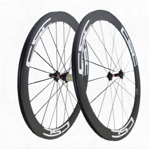 Csc Carbon Road Bike Wheels 50mm Clincher Wheelset Novatec Hub With Cn Spokes Basalt Brake Surface Carbon Road Bicycle Bike Wheels