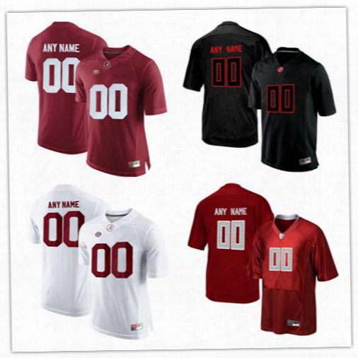 Custom Alabama Crimson Tide College Footba Ll Limited Black Red White Gray Personalized Stitched Any Name Number #9 Scarbrough Jerseys S-3xl