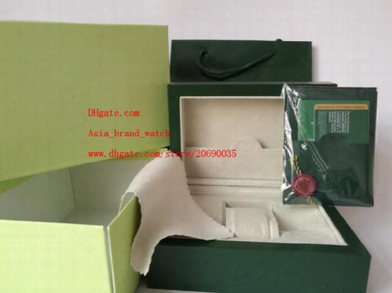 Factory Supplier Green Brand Original Box Papers Gift Watches Boxes Leather Bag Card 185mm*134mm*84mm 0.7kg For 116610 116660 116710 Watch