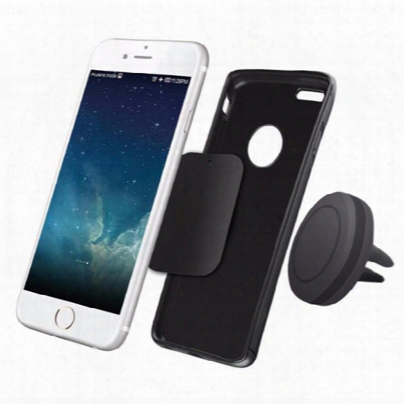 For Iphone 6 Car Mount Air Vent Magnetic Universal Mobile Phone Holder For Samsung Galaxy S7 S6 Car Holder With Retail Package Dhl Oth196