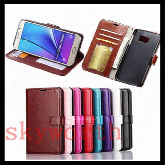 For Iphone 7 Plus 6 6s Samsung Galaxy S8 Plus S6 Edge S7 Edge Plus Wallet Leather Flip Case Cover Card Slot