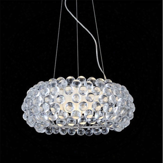 Foscarini Caboche Ball Pendant Lamp Light Led Chandelier Light By Patricia Urquiola + Eliana Gerotto, Clear Trasparent 35cm/50cm/65cm