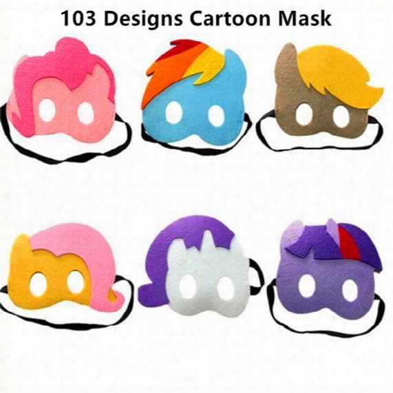 Halloween Cosplay Masks 103 Designs 2 Layer Cartoon Felt Mask Costume Party Masquerade Eye Mask Children Kids Christmas Birthday Gift