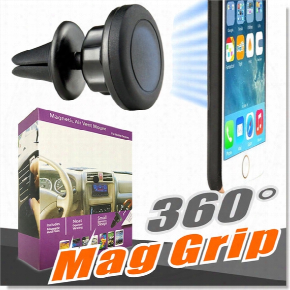 Magnetic Car Air Vent Mount Holder Maggrip 360 Rotation Universal Cell Phone Holders Swivel Head For Iphone And Android Smartphones , Gps