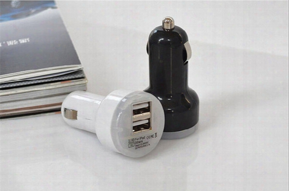 Mini Dual Usb Car Charger Adapter Bullet Double Usb 2-port 1a 2a 2.1a For Samsung Galaxy S4 S5 Note 2 3 Iphone 5 5s 4 Nokia Htc One