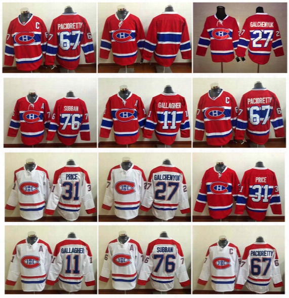 Montreal Canadiens Hockey Jerseys 11 Brendan Gallgher #31 Carey Price 67 Max Pacioretty 76 Subban 27 Alex Galchenyuk 6 Shea Weber Mix Order