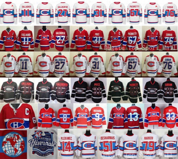 Montreal Canadiens Jerseys Ice Hockey Winter Classic 11 Brendan Gallagher 27 Alex Galchenyuk 31 Carey Price 67 Max Pacioretty 76 P K Subban