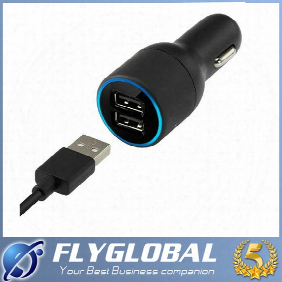 New 2 Port Dual Usb Car Charger Micro Usb Data Cable For Iphone 7 Plus For Samsung S8 Smart Mobile Free Epacket