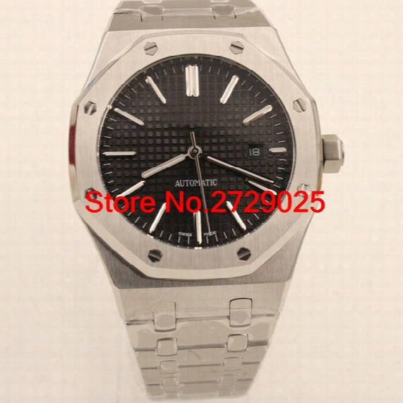 New Mens Watch Royaloak Offshore Automatic Movment Mechanical Stainless Steel Luxury Sports Watches Transparent Back Original Clasp