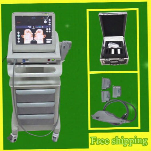 Portable Hifu Face Lift Skin Care High Intensity Focused Ultrasound Machine With 3 And 5 Hifu Cartridges For Home And Salon Use