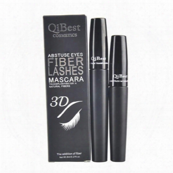 Qibest 3d Cosmetics Mascara Black Double Mascara Set Makeup Lash Eyelash Waterproof 2015 New Mascara 2pcs=1set