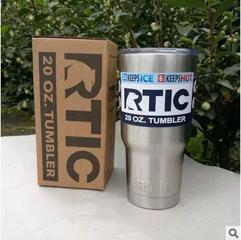 Rtic Cups Double Wall Vacuum Insulated Car Cups Stainless Steel Mugs 20oz Cooler Bilayer Insulation Water Bottles Mugs Cca5913 50pcs