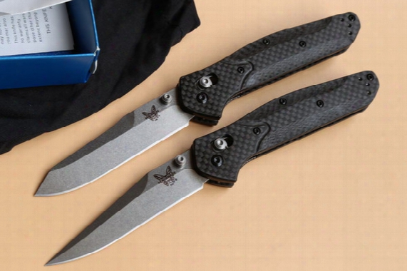 Top Quality Benchmade S90v Blade Axis Folding Knife Carbon Fiber Handle Copper Washer Hunting Outdoor Camping Pocket Survival Edc Knives