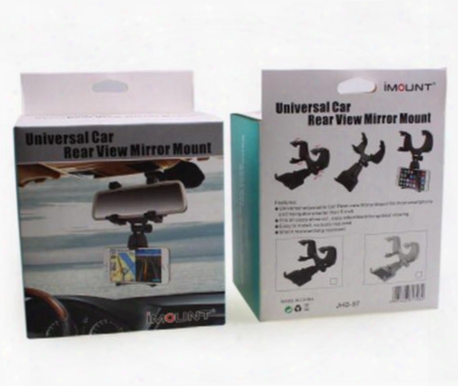 Universal Rearview Mirror Car Cell Phone Holder Pc Multi Function Car Gps Cell Phone Holder Cell Phone Mounts Free Shipping