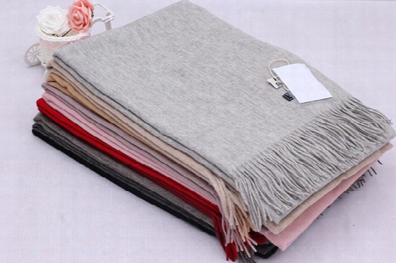 2016 Wholesale Scarfs Wool Scarf Plain For Women And Men High Quality Winter Scarfs Neck Cooler Scarves