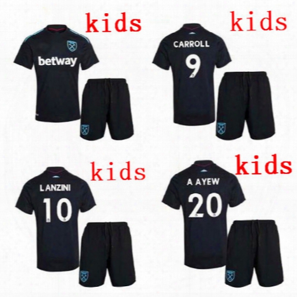 2017 18 West Ham United Kids Kits Football Shirt Kids Best Quality Children Soccer Jersey Lanzini Antonio Carroll Boys