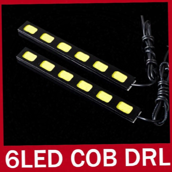 2x Cob Led Bar Car High Power Daytime Running Light Drl Fog Driving Lamp White 3 Leds 4 Leds 5 Leds 6 Leds Module Chip 12v