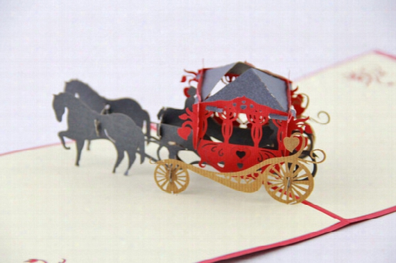 3d Handmade Card Carriage Gift Card For Kids 3d Lovely Greeting Card Cute Post Card