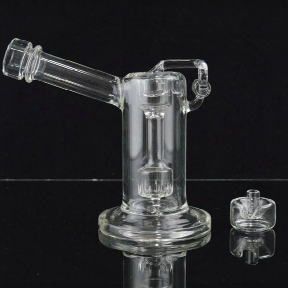 Bubbler Water B Ongs 4mm Thick 5.5" Inch Tall Beaker Bong Oil Rigs Inline Tyre Perc Hookahs Detachable Swing Nail Honey Bucket+carb Cap