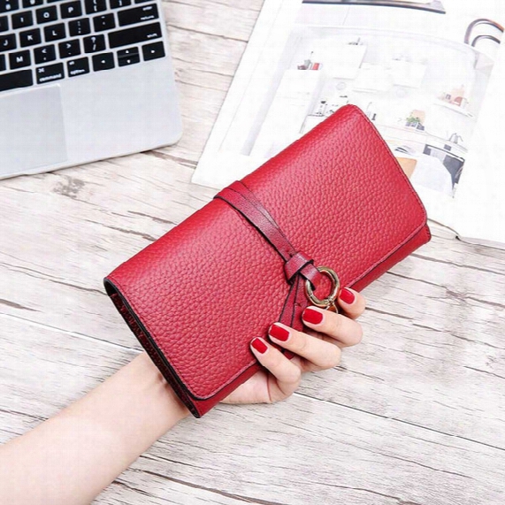 Caroris New Brand Women Wallet Long Genuine Leather Female Purse Head Layer Of Cowhide Wallets Lady Card Pack Fashion Hand Bag Wholesale