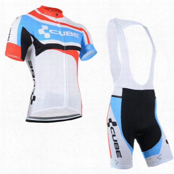 Cube Team Cycling Jersey Suit Summer Sports Jersey Cycling Clothing Tour De France Men's Short Sleeve/shorts Sets Bicicleta Sportswear A1703
