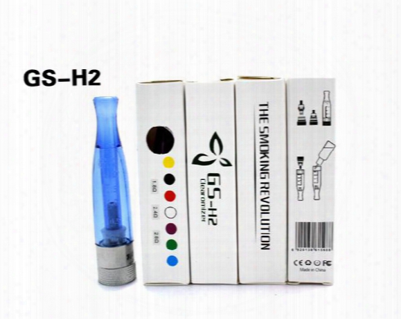 Electronic Cigars H2 Atomizer No Wick Rainbow Colors Cartomizer Compatible With All Ego Battery E-cigars Gs-h2 Clearomizers