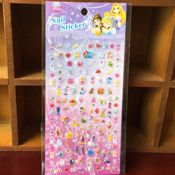 Fashion Cartoon Children Nail Sticker Sofia Cat Snow White Princess Girls Up Party Gift Kids Stickers C267