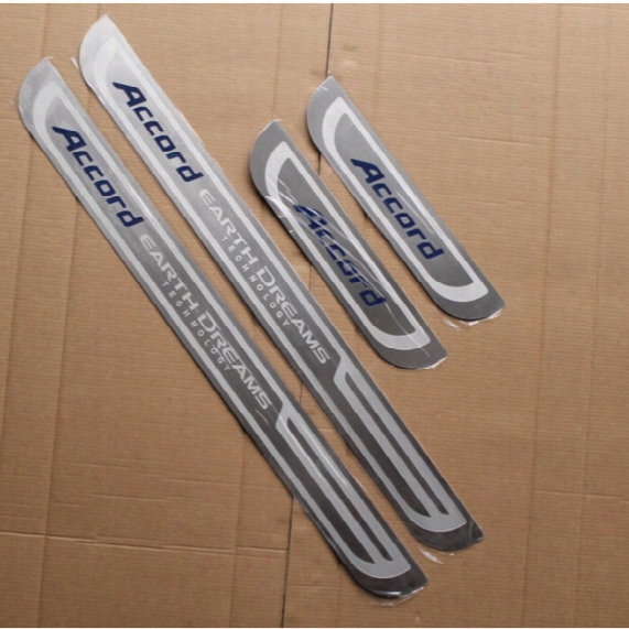 For Honda Accord 9 Stainless Steel Scuff Plate Door Sill Ultrathin Threshold Strip Welcome Pedal Car 3m Stickers Styling Accessories